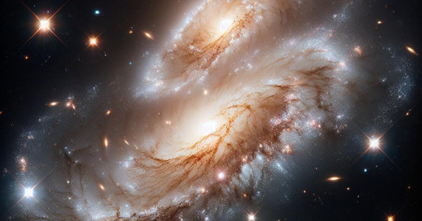 Astronomers Discover Interacting Galaxies: NGC 5410’s Stunning Visual Spectacle